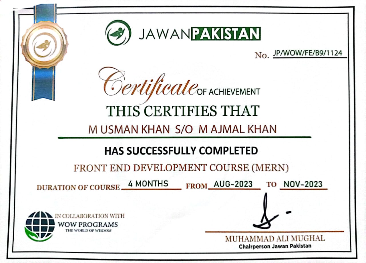 Certificate